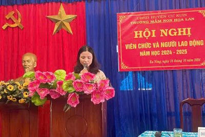 TRƯỜNG MẦM NON HOA LAN TỔ CHỨC HỘI NGHỊ VIÊN CHỨC, NGƯỜI LAO ĐỘNG NĂM HỌC 2024 – 2025